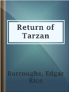Cover image for Return of Tarzan